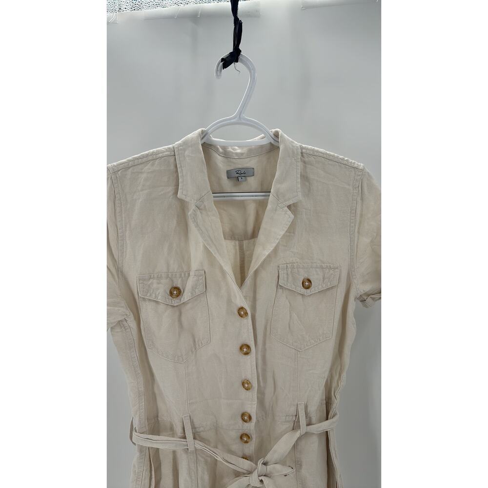 Rails Women's Georgie Stone Short Romper linen blend sz S lightweight versatile - Picture 4 of 11